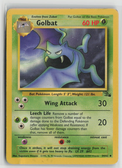 Golbat Uncommon Unlimited FO 34/62 DMG