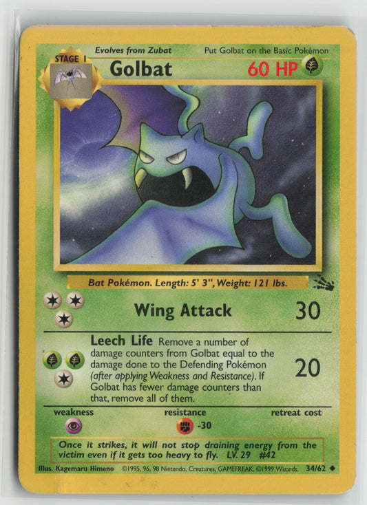 Golbat Uncommon Unlimited FO 34/62 DMG