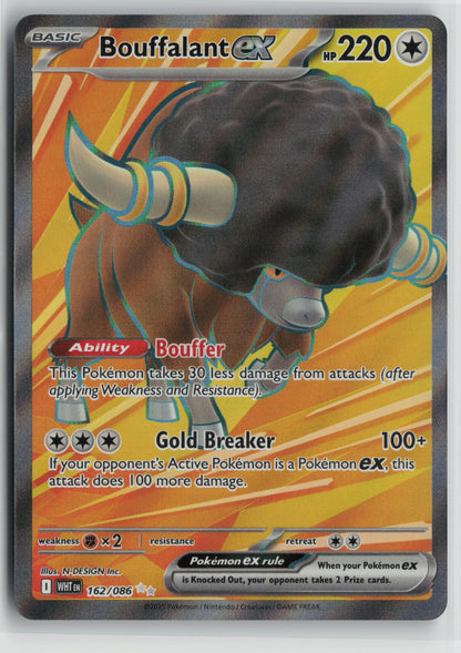 Bouffalant ex - Ultra Rare Holo WHT 162/086 NM