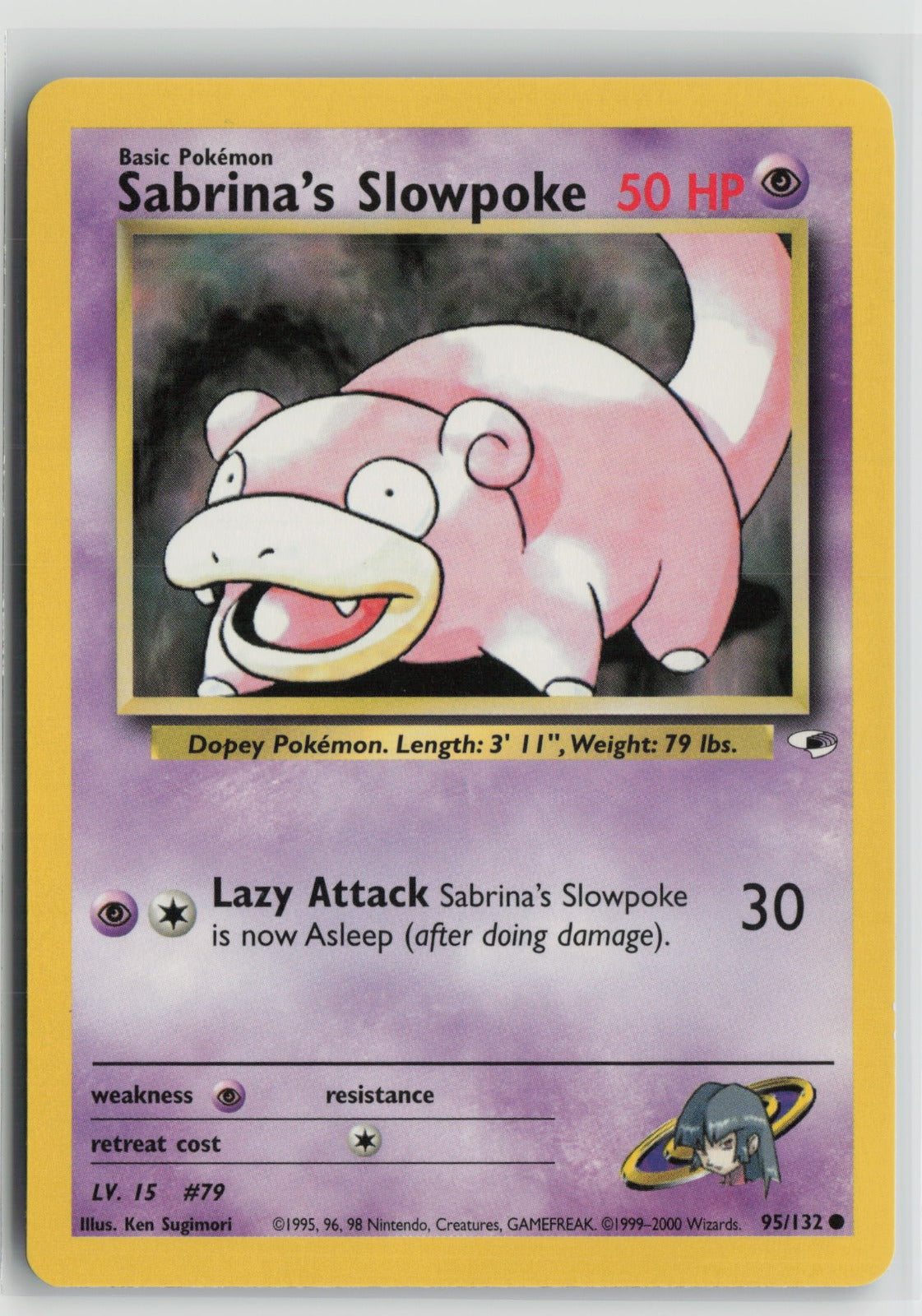 Sabrina's Slowpoke Common Unlimited G1 095/132 NM