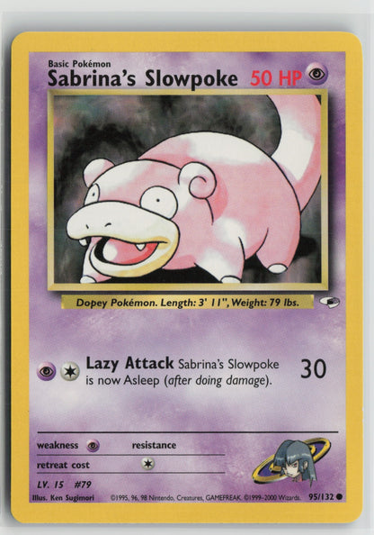 Sabrina's Slowpoke Common Unlimited G1 095/132 NM