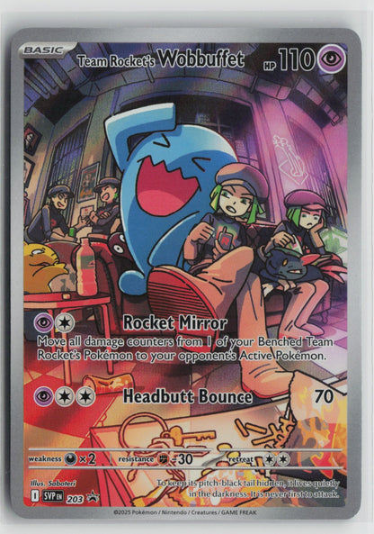 Team Rocket's Wobbuffet Promo Holo SVP 203 NM