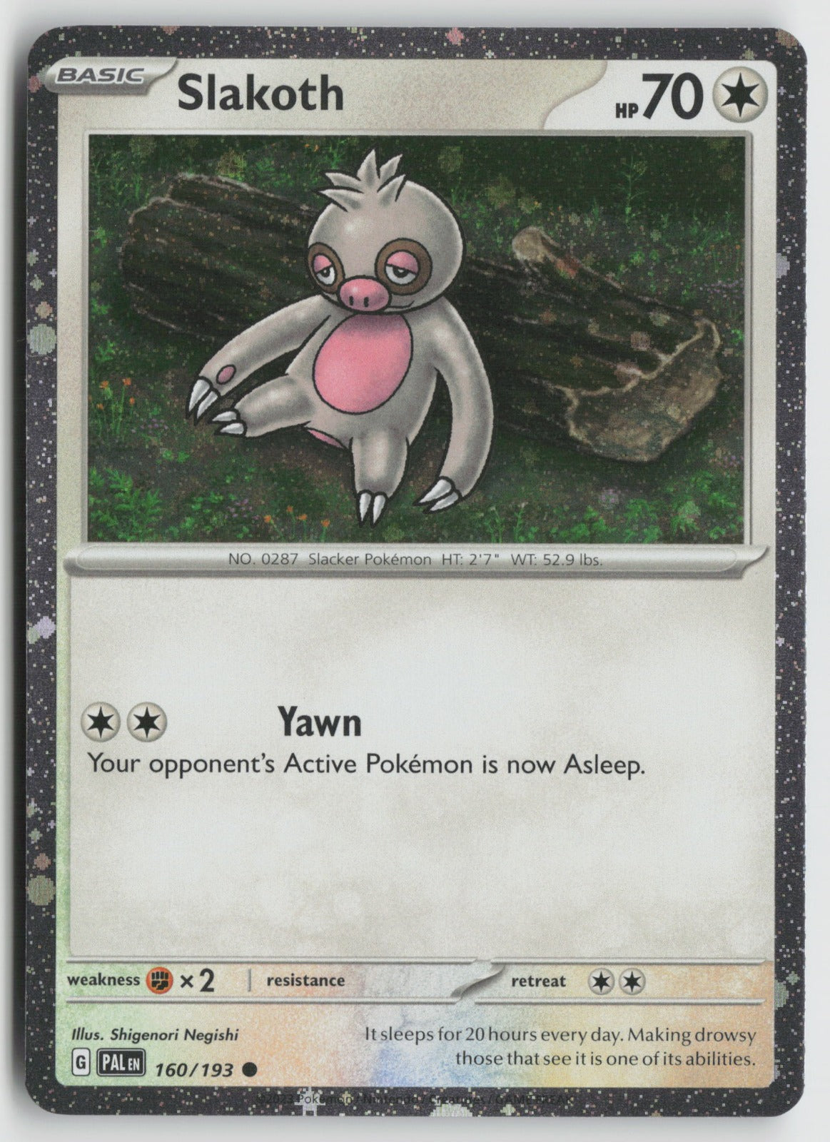 Slakoth (Cosmos Holo) Common Holo MCAP 160/193 NM