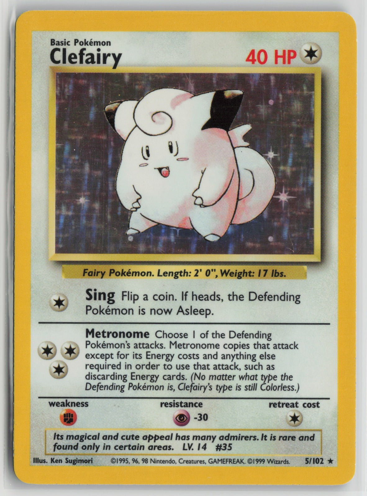 Clefairy Holo Rare BS 005/102 LP
