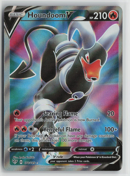 Houndoom V (Full Art) Ultra Rare Holo SWSH03 178/189 NM