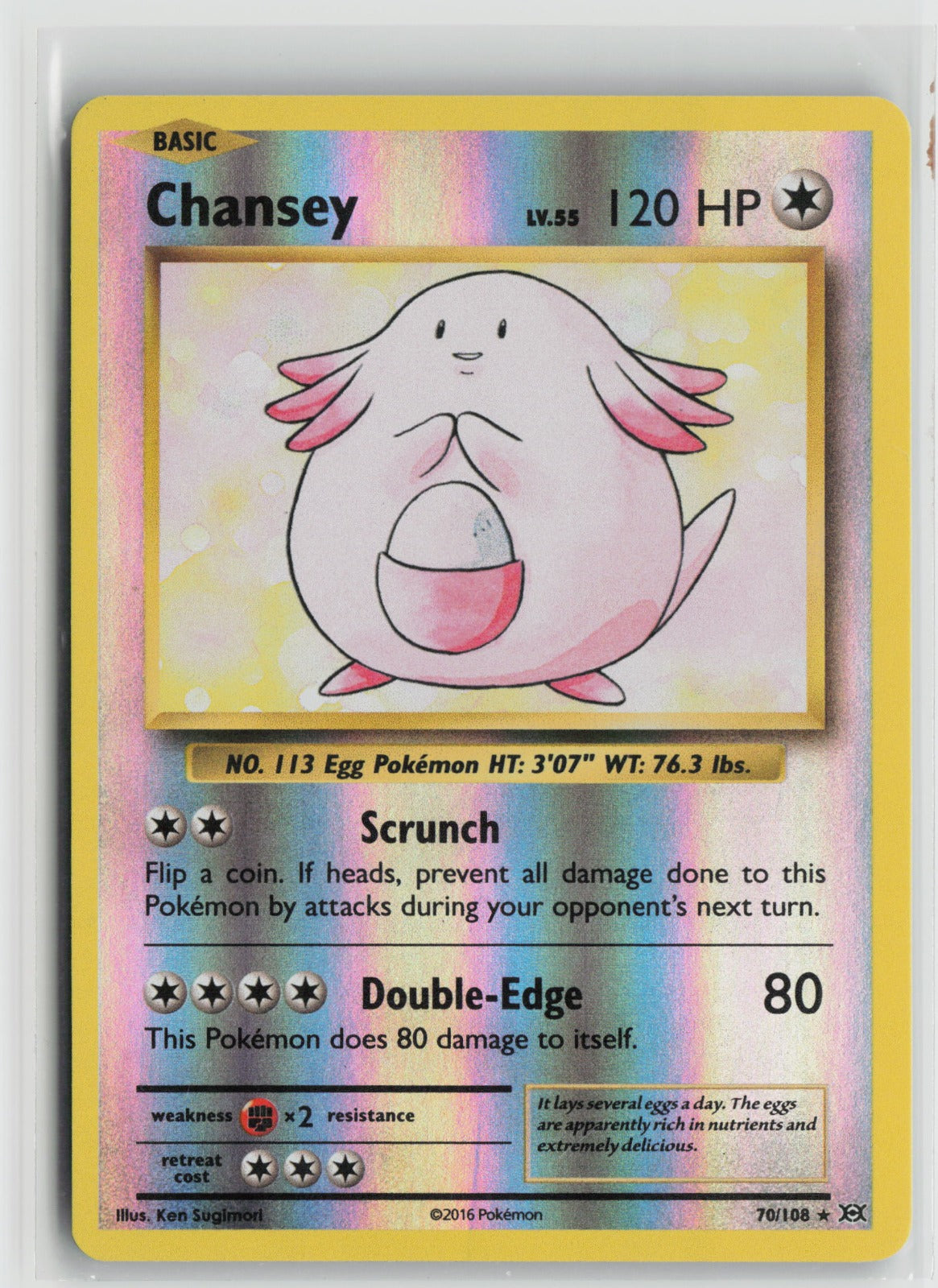 Chansey Holo Rare Reverse Holo EVO 70/108 NM