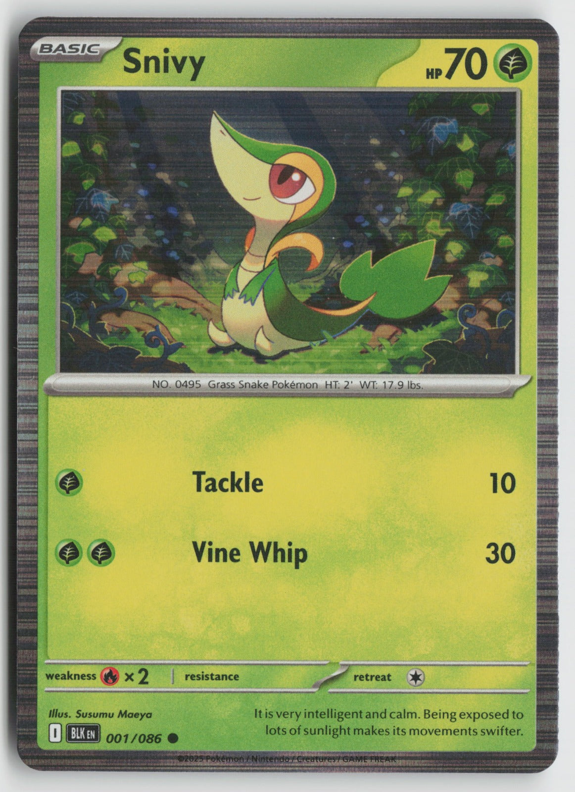 Snivy - (Unova Poster Collection) Common Holo MCAP 001/086 NM