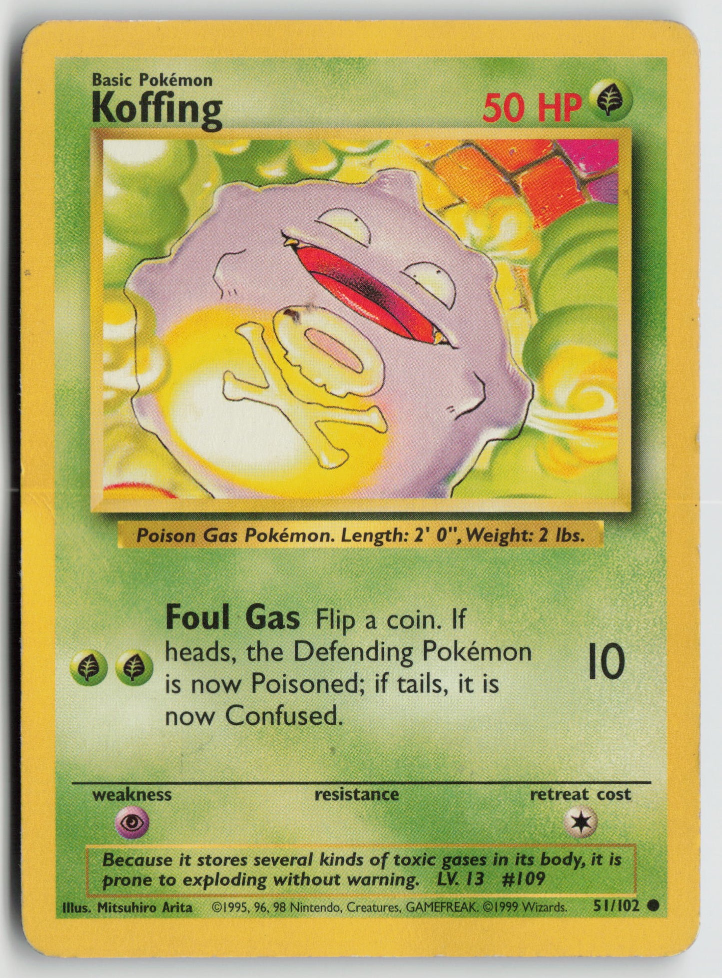 Koffing Common Base Set 051/102 DMG