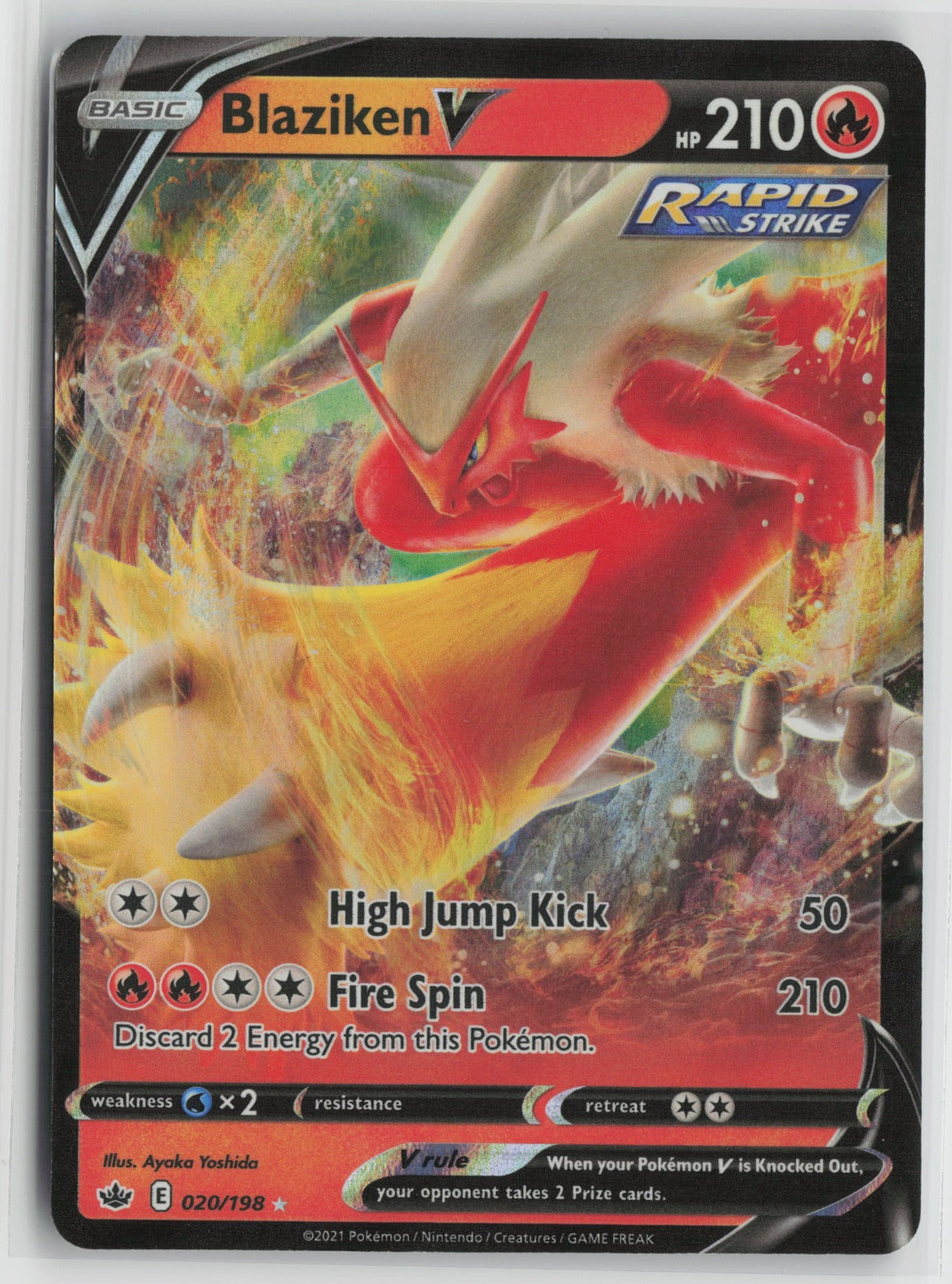 Blaziken V Ultra Rare Holo SWSH06 020/198 NM