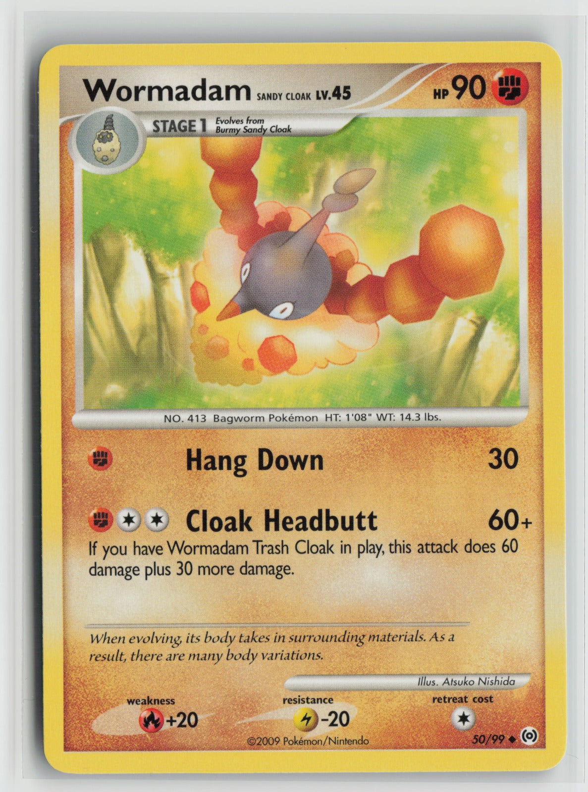 Wormadam Sandy Cloak Uncommon AR 50/99 NM