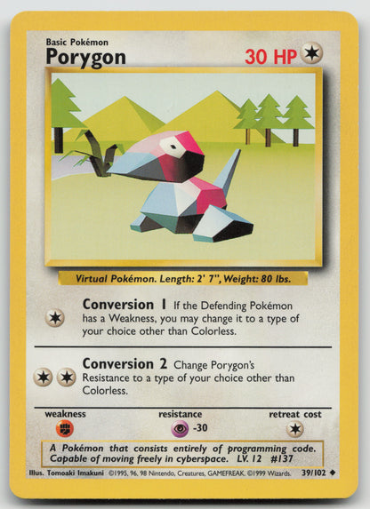 Porygon Uncommon Normal BS 039/102 MP