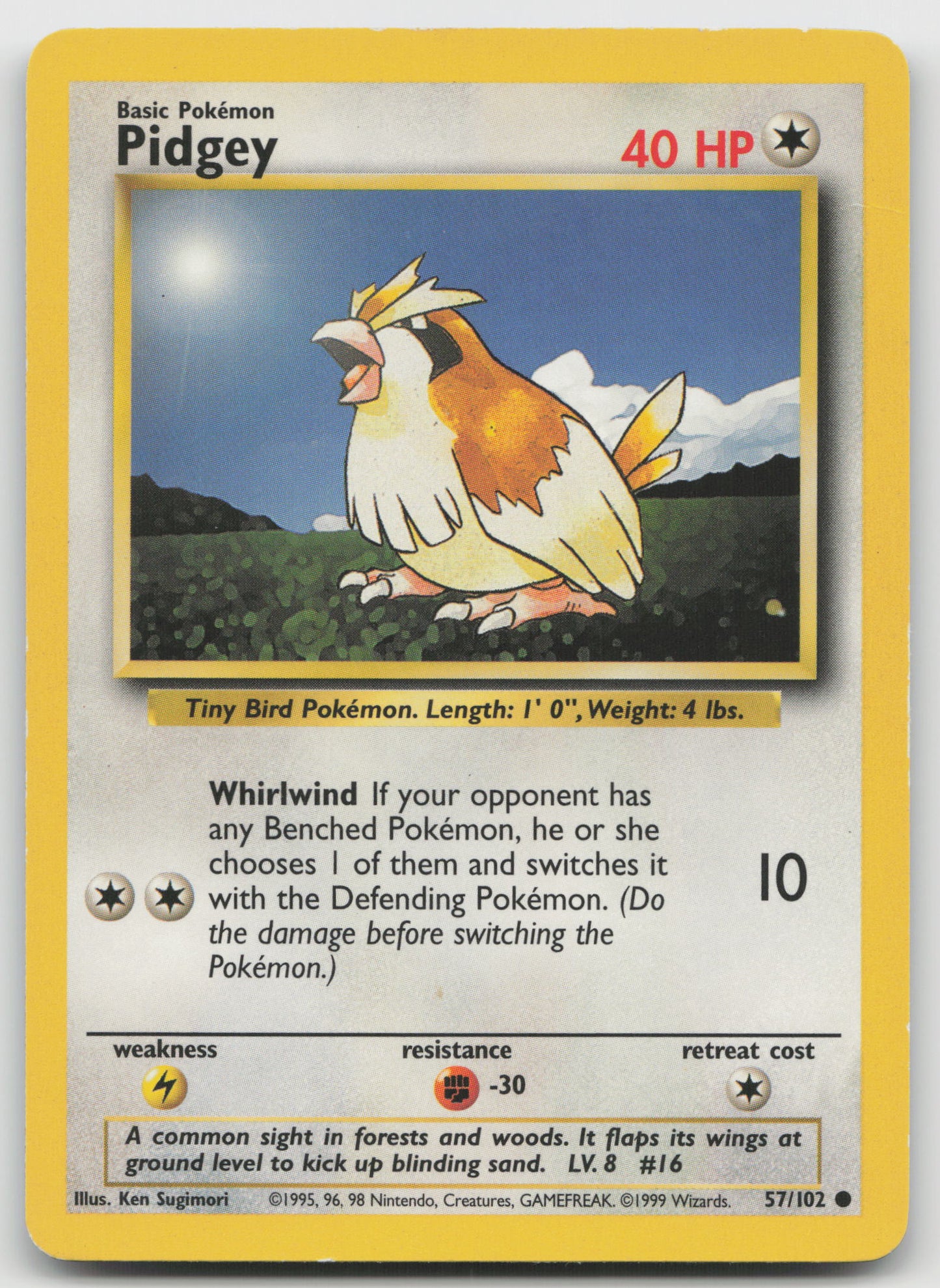 Pidgey Common Normal BS 057/102 LP
