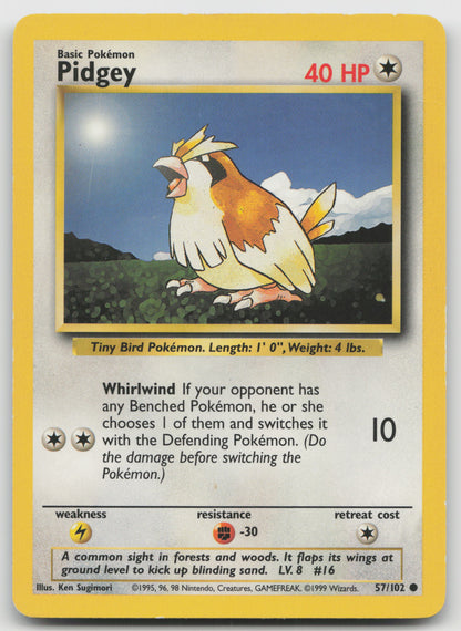 Pidgey Common Normal BS 057/102 LP