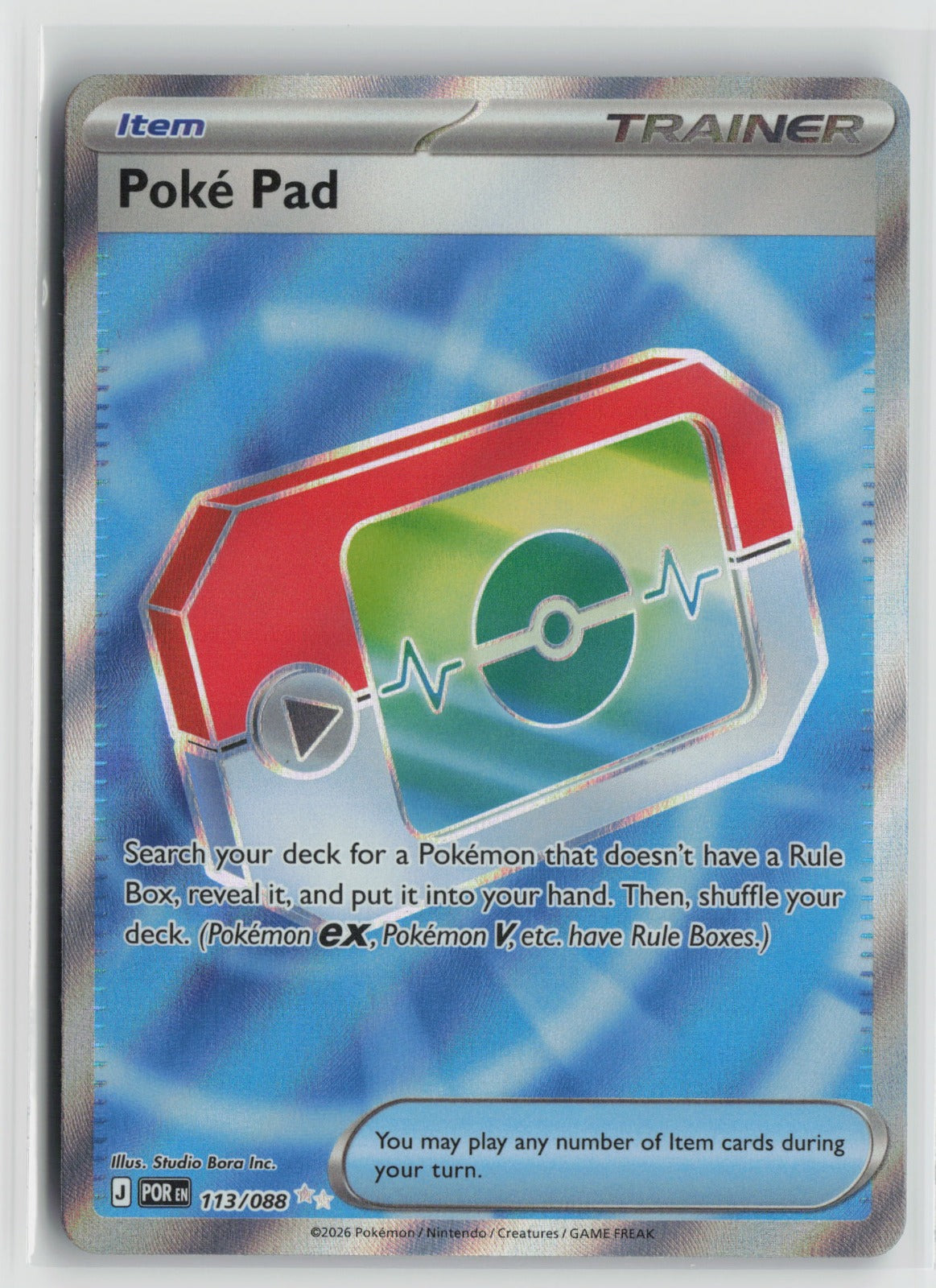 Poke Pad Ultra Rare Holo POR 113/088 NM