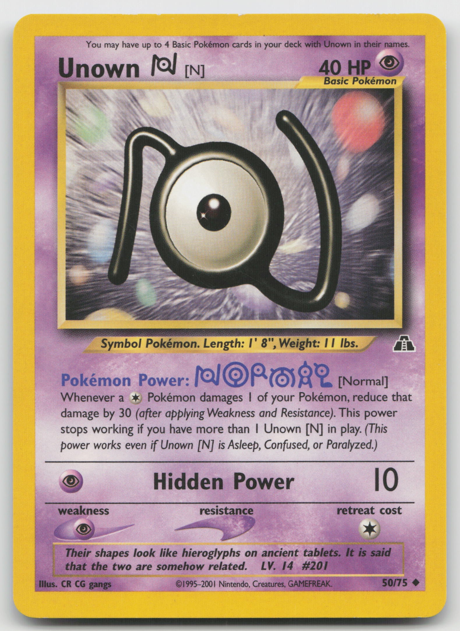 Unown [N] Uncommon Unlimited N2 50/75 LP