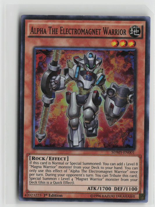 Alpha The Electromagnet Warrior Super Rare 1st Edition SDMY SDMY-EN001 NM