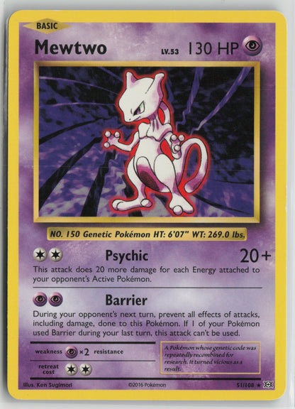 Mewtwo Rare EVO 51/108 LP