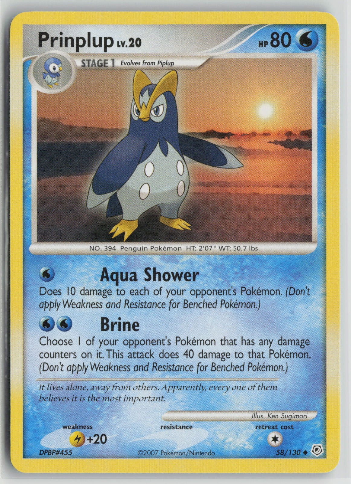 Prinplup Uncommon DP 58/130 NM