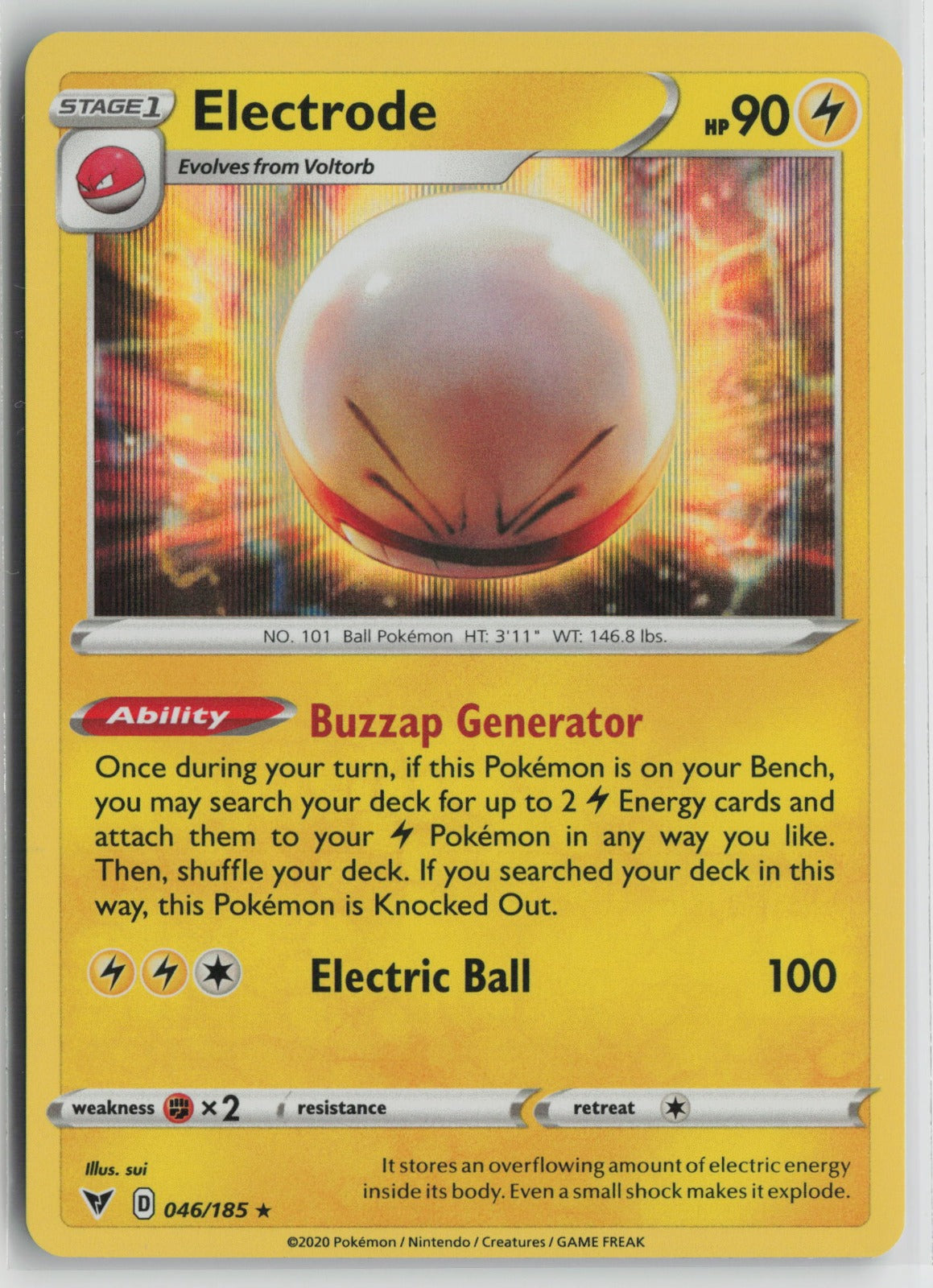 Electrode Holo Rare Holo SWSH04 046/185 NM