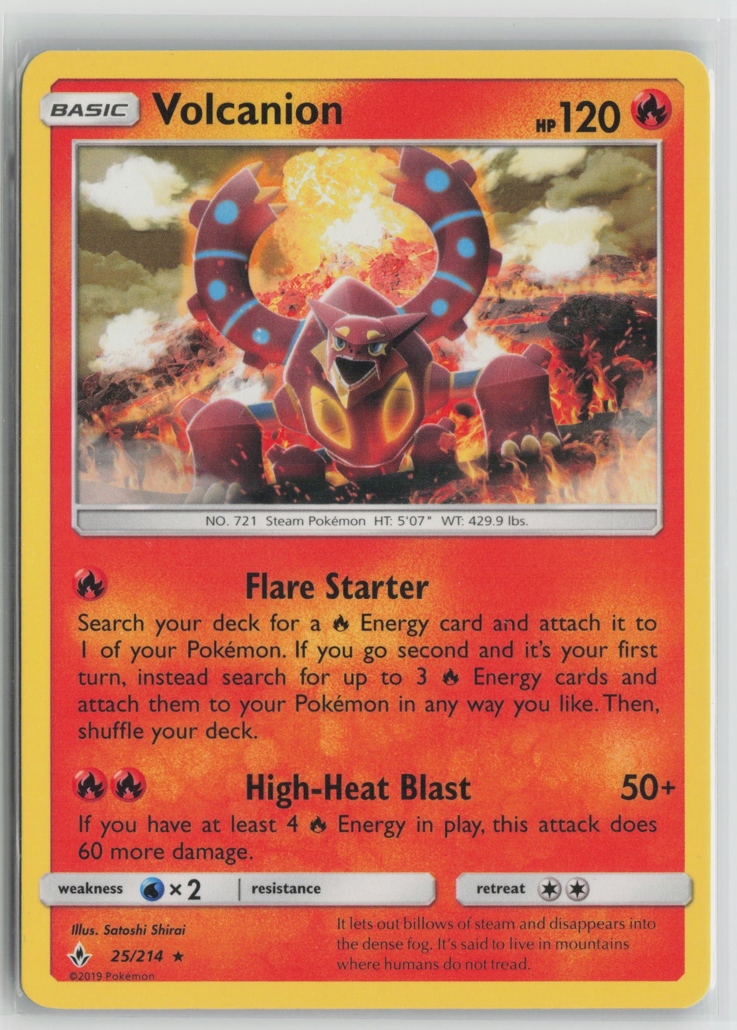 Volcanion Holo Rare Holo SM10 25/214 NM