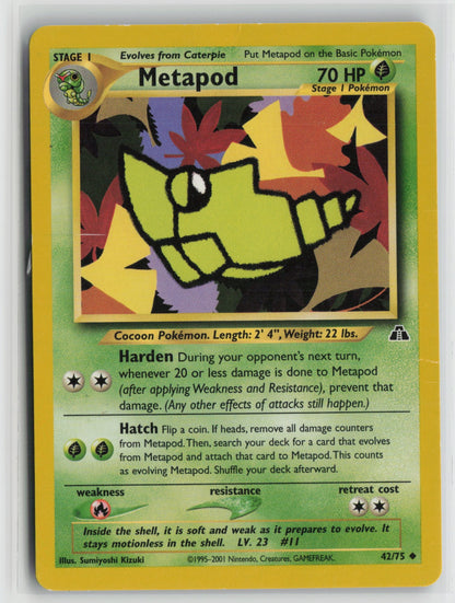 Metapod Uncommon Unlimited N2 42/75 HP
