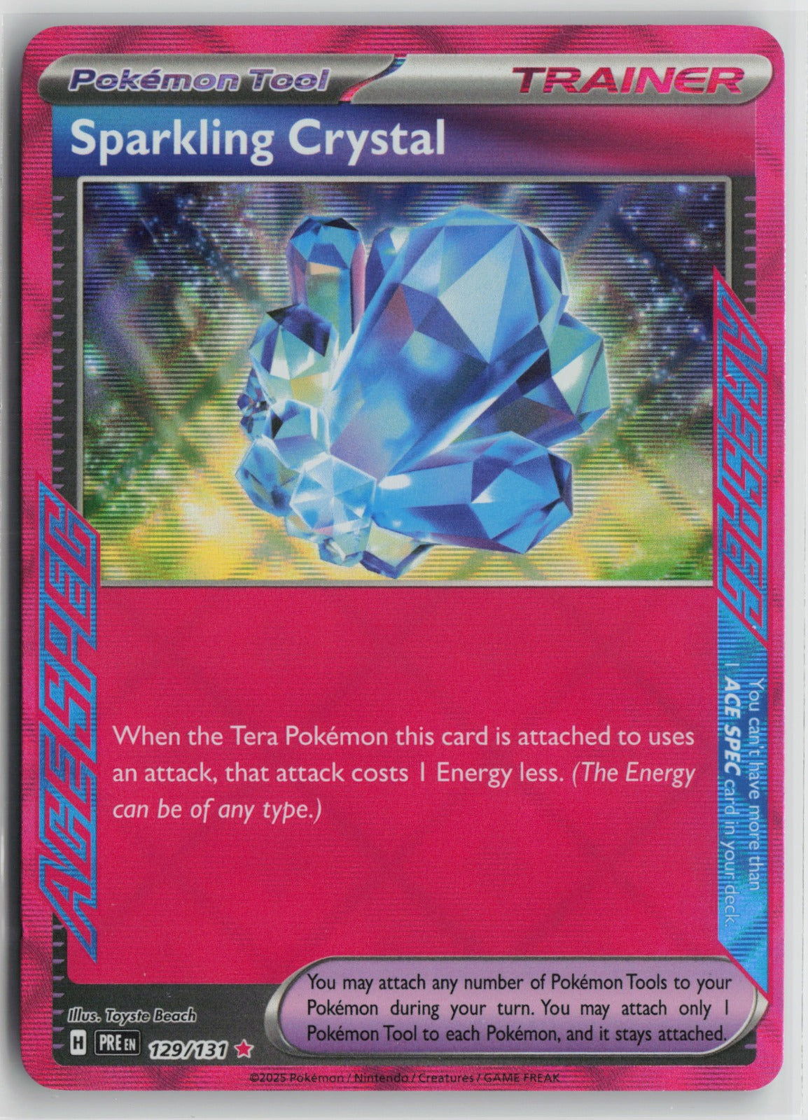 Sparkling Crystal ACE SPEC Rare Holo PRE 129/131 NM
