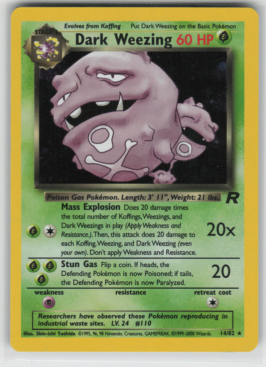 Dark Weezing (14) Holo Rare Team Rocket 14/82 LP