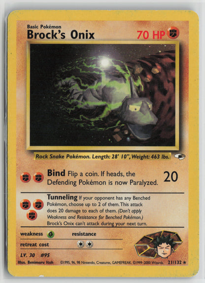 Brock's Onix (21) Rare Unlimited G1 021/132 LP