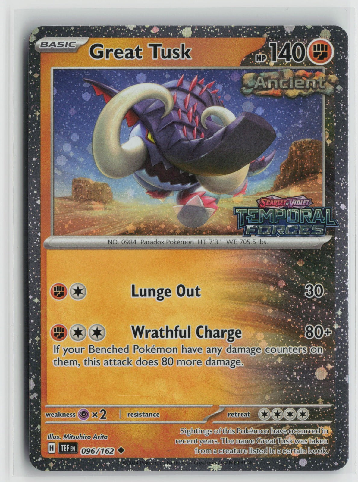 Great Tusk - (Temporal Forces Stamped) Uncommon Holo MCAP 096/162 NM