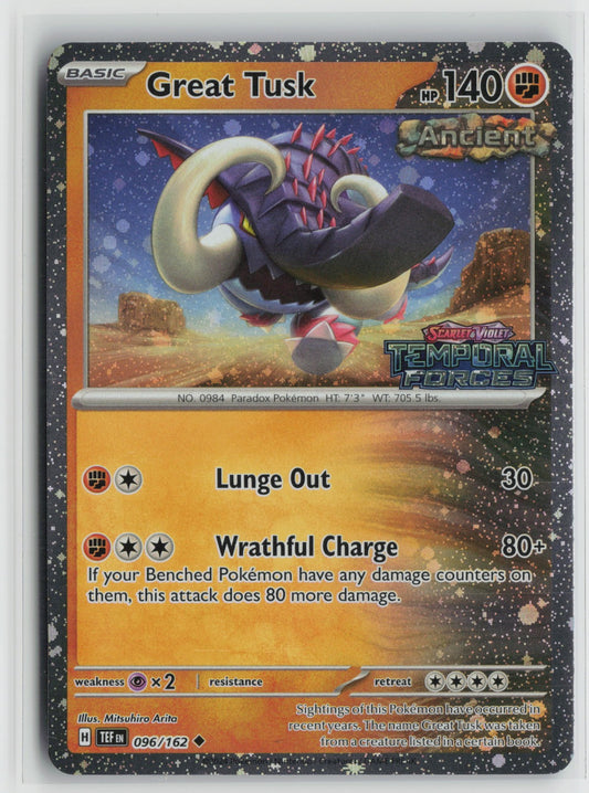 Great Tusk - (Temporal Forces Stamped) Uncommon Holo MCAP 096/162 NM