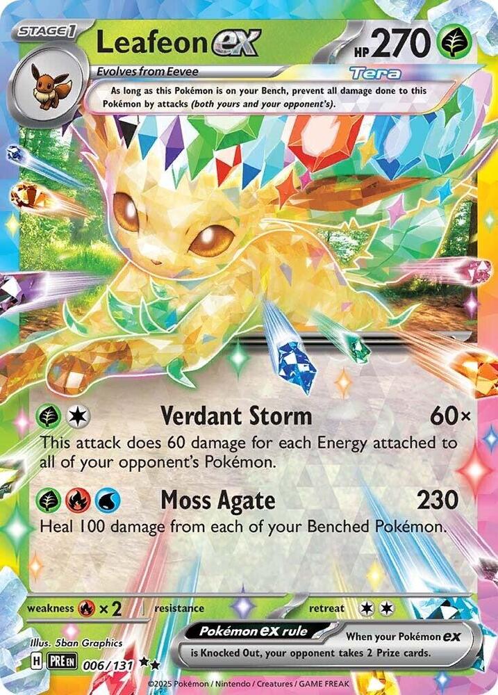 Leafeon ex Double Rare Holo PRE 006/131 NM