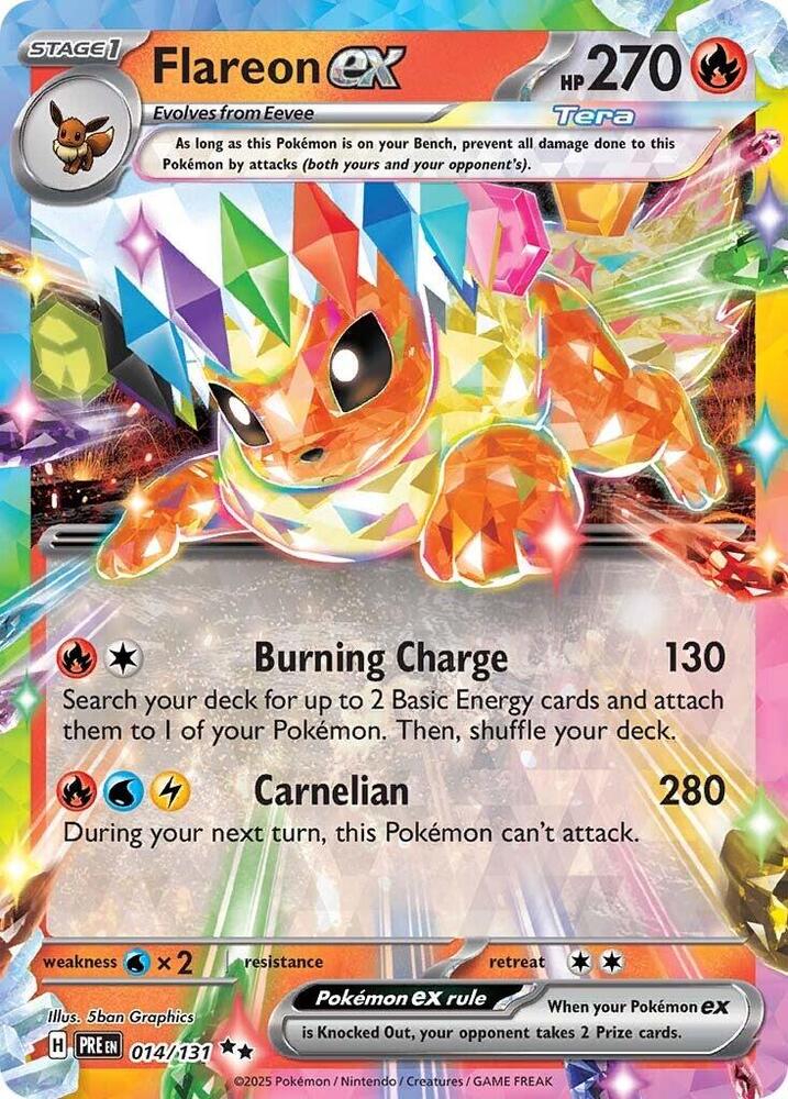 Flareon ex Double Rare Holo PRE 014/131 NM