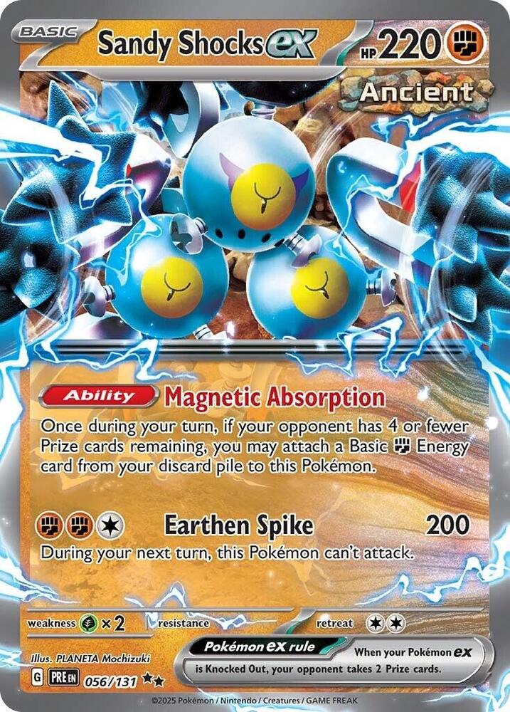 Sandy Shocks ex Double Rare Holo PRE 056/131 NM