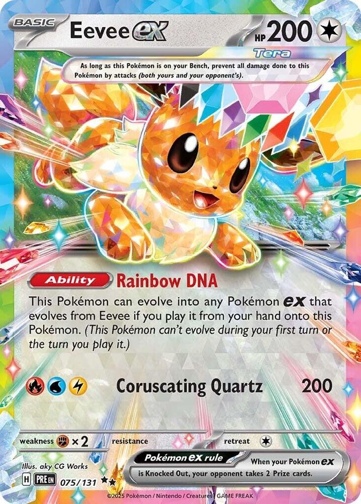 Eevee ex Double Rare Holo PRE 075/131 NM