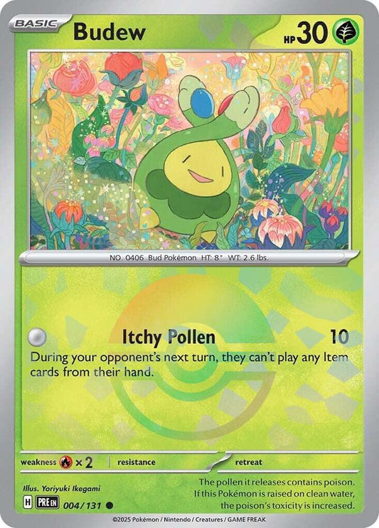 Budew (Poke Ball Pattern) Common Holo PRE 004/131 NM