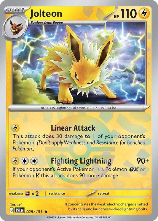 Jolteon (Poke Ball Pattern) Rare Holo PRE 029/131 NM