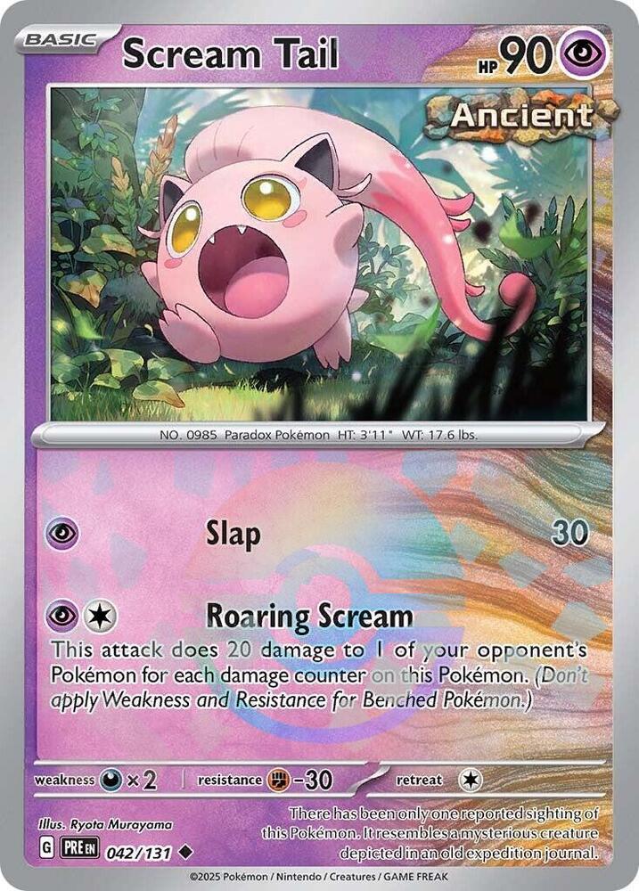 Scream Tail (Poke Ball Pattern) Uncommon Holo PRE 042/131 NM
