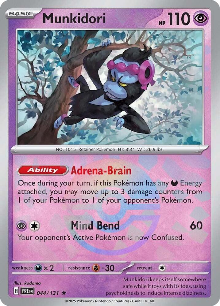 Munkidori (Poke Ball Pattern) Rare Holo PRE 044/131 NM