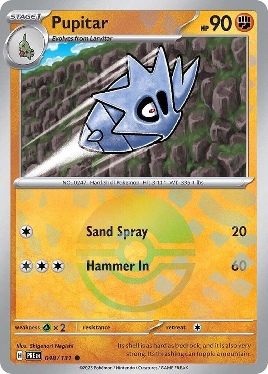 Pupitar (Poke Ball Pattern) Common Holo PRE 048/131 NM