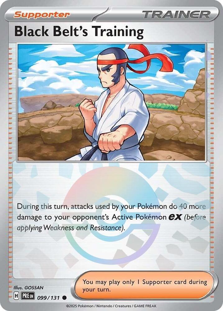 Black Belt's Training - (Poke Ball Pattern) Common Holo PRE 099/131 NM