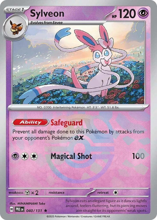 Sylveon (Master Ball Pattern) Rare Holo PRE 040/131 NM