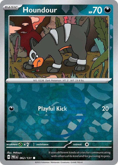 Houndour (Master Ball Pattern) Common Holo PRE 062/131 NM
