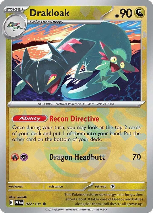 Drakloak (Master Ball Pattern) Common Holo PRE 072/131 NM