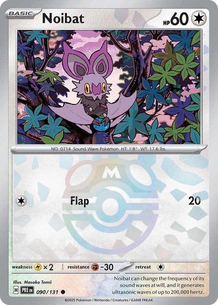 Noibat (Master Ball Pattern) Common Holo PRE 090/131 NM