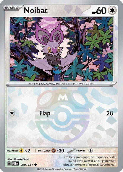 Noibat (Master Ball Pattern) Common Holo PRE 090/131 NM