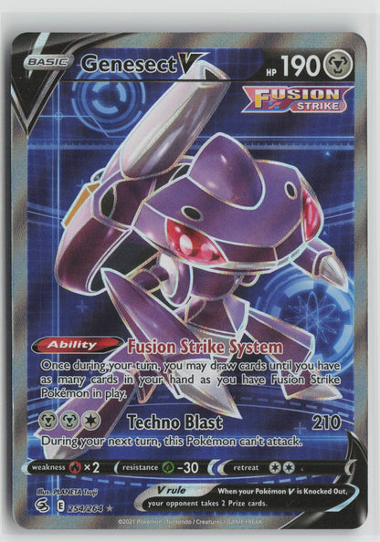 Genesect V (Full Art) Ultra Rare Holo SWSH08 254/264 NM