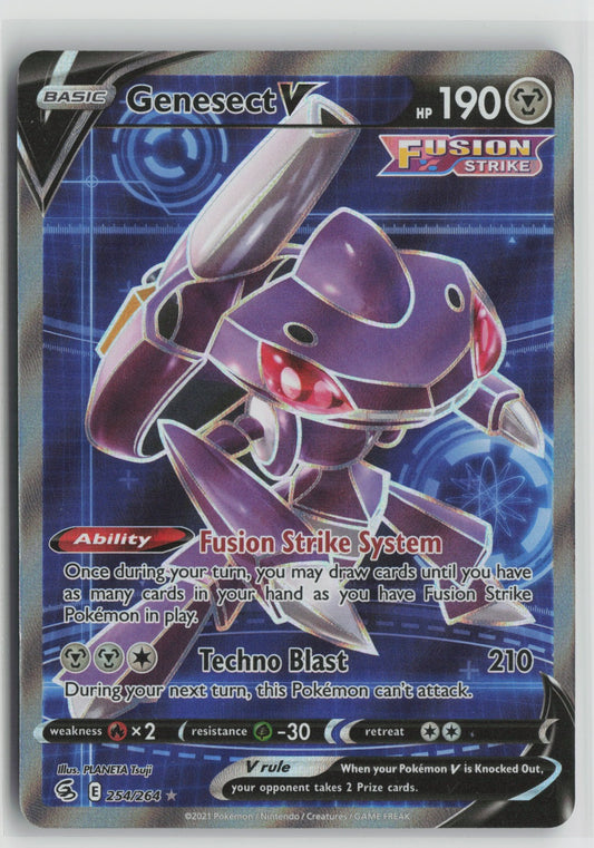 Genesect V (Full Art) Ultra Rare Holo SWSH08 254/264 NM