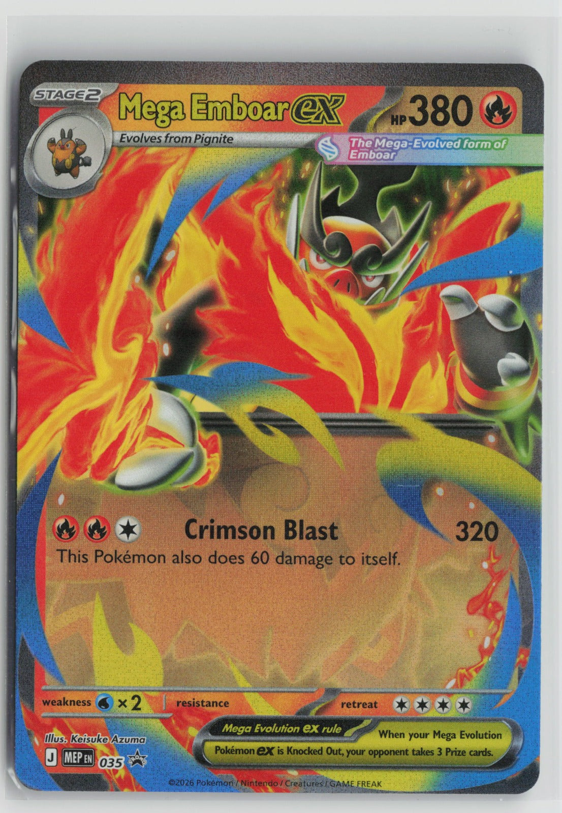 Mega Emboar ex - Promo Holo MEP 035 NM