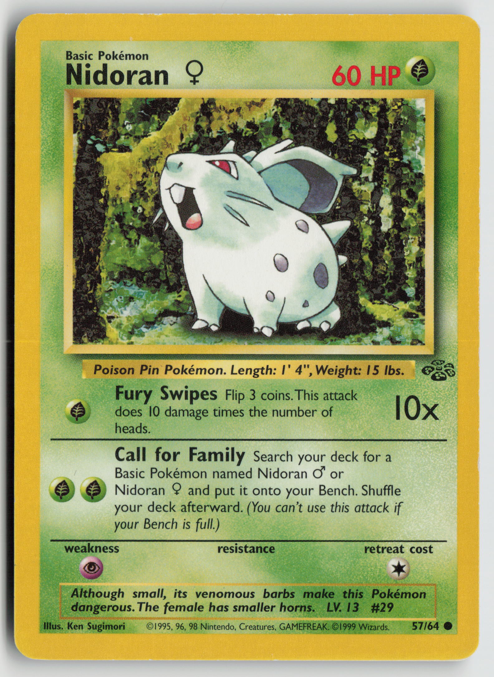Nidoran F Common Jungle 57/64 HP