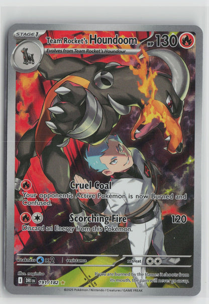 Team Rocket's Houndoom - Illustration Rare Holo DRI 191/182 NM
